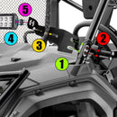 2014 - 2024 Honda Pioneer 1000/700 Side Hood 50" Curved LED Light Bar Bracket Kit - WeiSen - ZT029 - L10 - W2