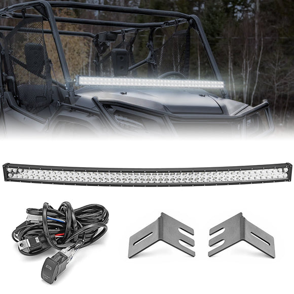 2014 - 2024 Honda Pioneer 1000/700 Side Hood 50" Curved LED Light Bar Bracket Kit - WeiSen - ZT029 - L10 - W2
