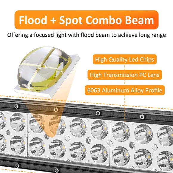 2014 - 2023 Polaris 800 900 RZR XP 1000 Combo Beam 32" LED Light Bar Over Hood Mount Kit - WeiSen - ZT068+LED005+WI002