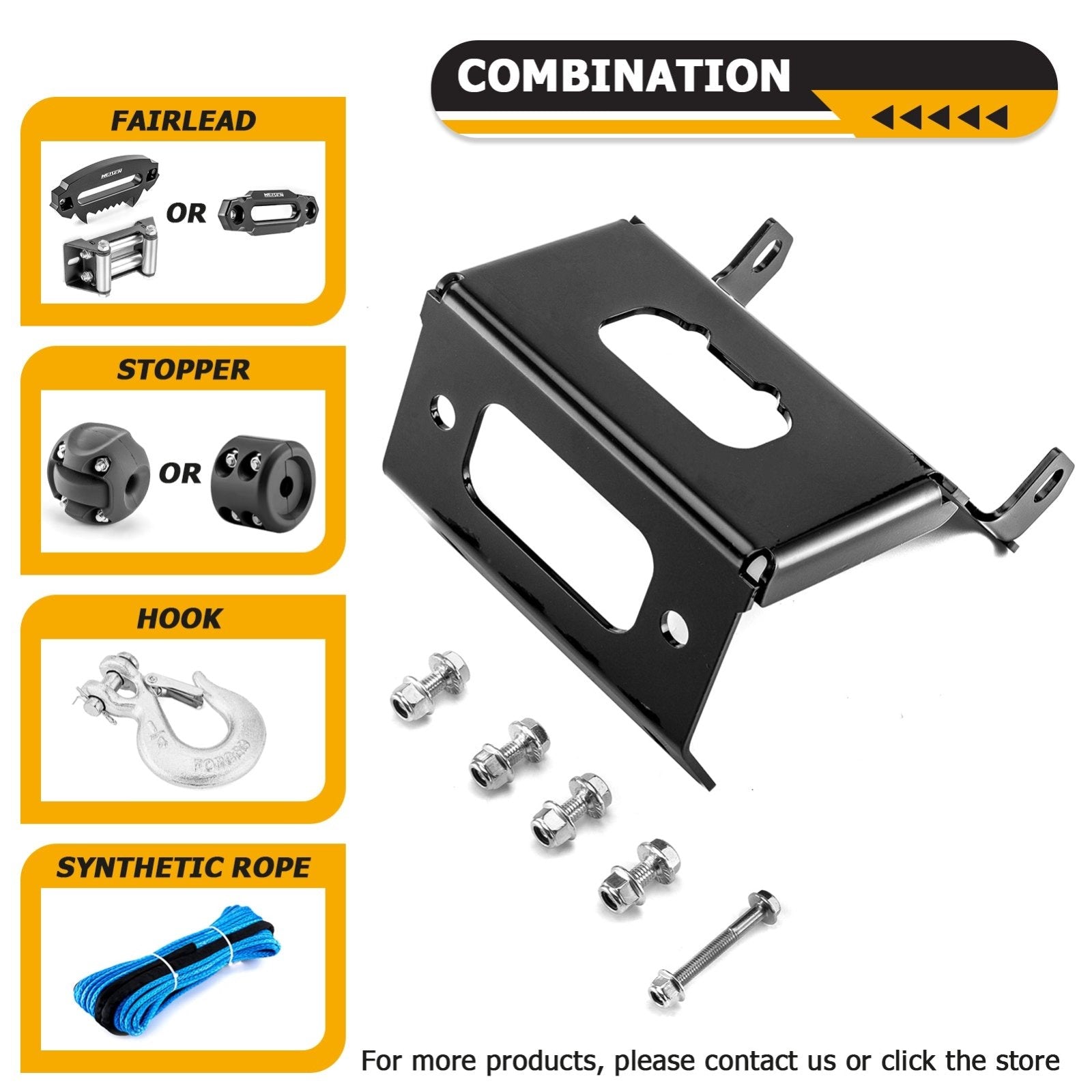 2014+ Honda Rancher Foreman Rubicon TRX420/500/520 Heavy-Duty Steel Winch Mounting Bracket - Weisen