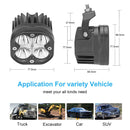 2014 - 2020 Polaris RZR XP1000 900 40W A - Pillar FogLight Pod Bracket Switch Kit - WeiSen - ZT001+70201006+WI005 - A