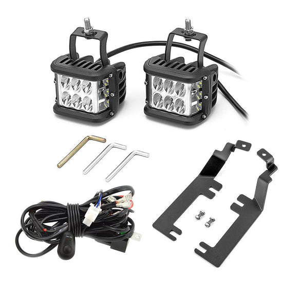 2015 - 2019 Chevrolet Silverado & Sierra 2500HD 3500HD 60W Hood Hinge LED Work Light Kit - WeiSen - 70104033+70201003+70203001