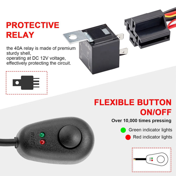 2015 - 2019 Chevrolet Silverado & Sierra 2500HD 3500HD Hood Hinge 18W LED Work Light Kit - WeiSen - 70104033+70201005+70203001