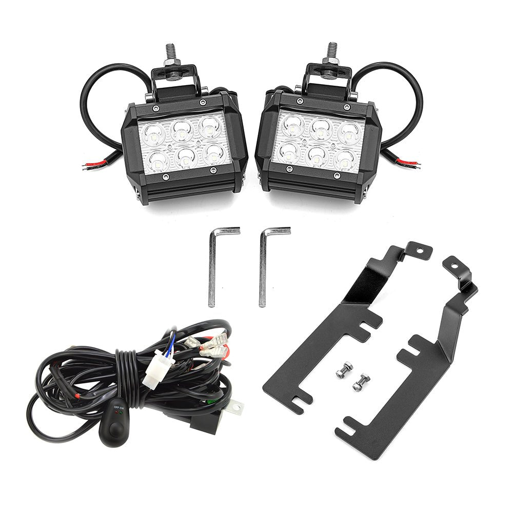 2015-2019 Chevrolet Silverado & Sierra 2500/3500 Hood Hinge 18W LED Work Light Kit - Weisen