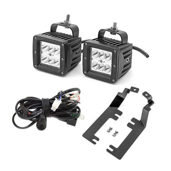 2015 - 2019 Chevrolet Silverado & Sierra 2500HD 3500HD Hood Hinge Light Bracket Mount Wire Kit - WeiSen - 70104033+70201001+70203001