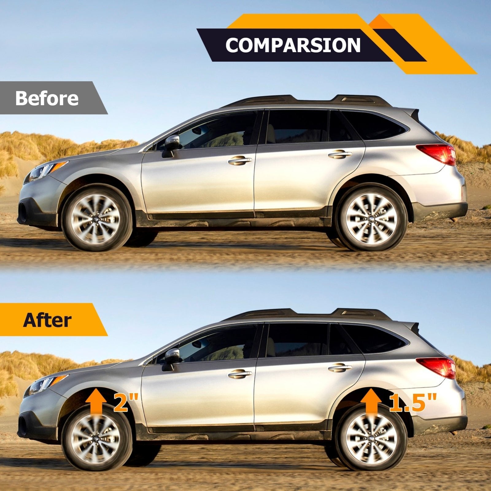 Outback Before Rework 2015-2019 Subaru Outback Front 2” & Rear 1.5” Full Leveling Suspension ...