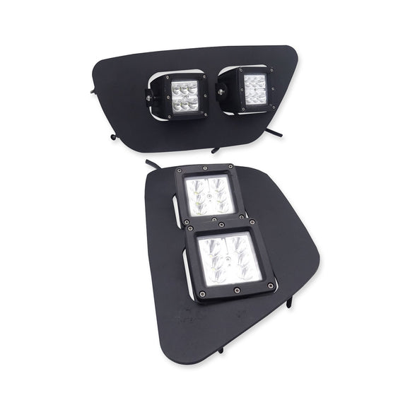 2015 - 2020 Chevrolet Colorado Bumper Fog Lights Dual 3" 24W LED Pod Mount Upgrade Kits - WeiSen - ZT107+LED001*2+WI010