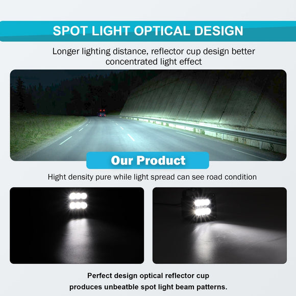 2015 - 2020 Chevrolet Colorado Bumper Fog Lights Dual 3" 24W LED Pod Mount Upgrade Kits - WeiSen - ZT107+LED001*2+WI010