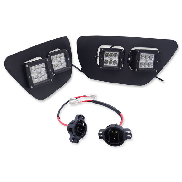 2015 - 2020 Chevrolet Colorado Bumper Fog Lights Dual 3" 24W LED Pod Mount Upgrade Kits - WeiSen - ZT107+LED001*2+WI010