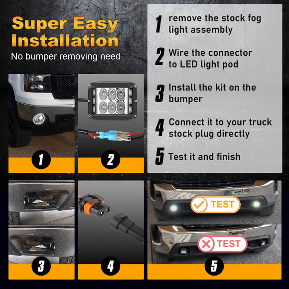 2015 - 2020 Chevrolet Colorado Steel Front Bumper Light Mounting Bracket - WeiSen - ZT107