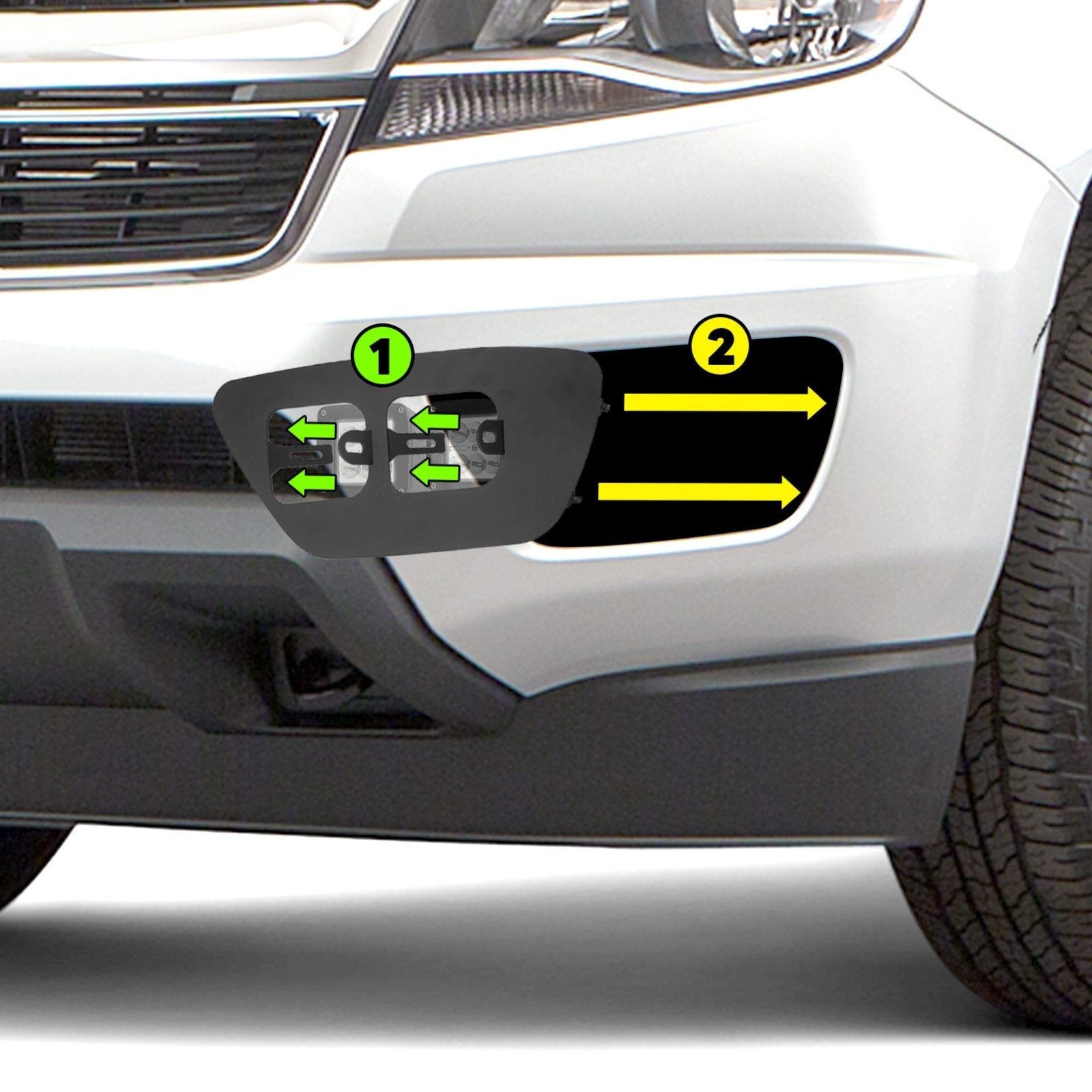2015 - 2020 Chevrolet Colorado Steel Front Bumper Light Mounting Bracket - WeiSen - ZT107