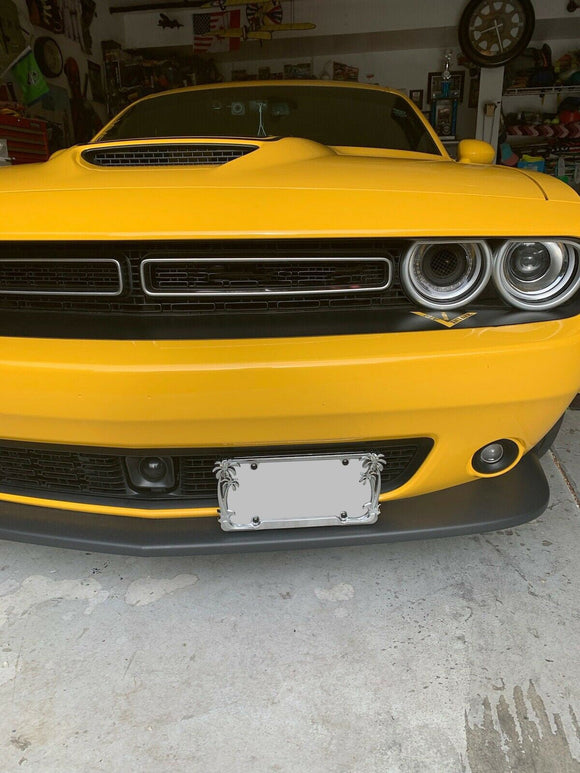 2015 - 2023 Dodge Challenger No Drilled Front Lower Bumper License Plate Mount Bracket - WeiSen - ZT126 - A