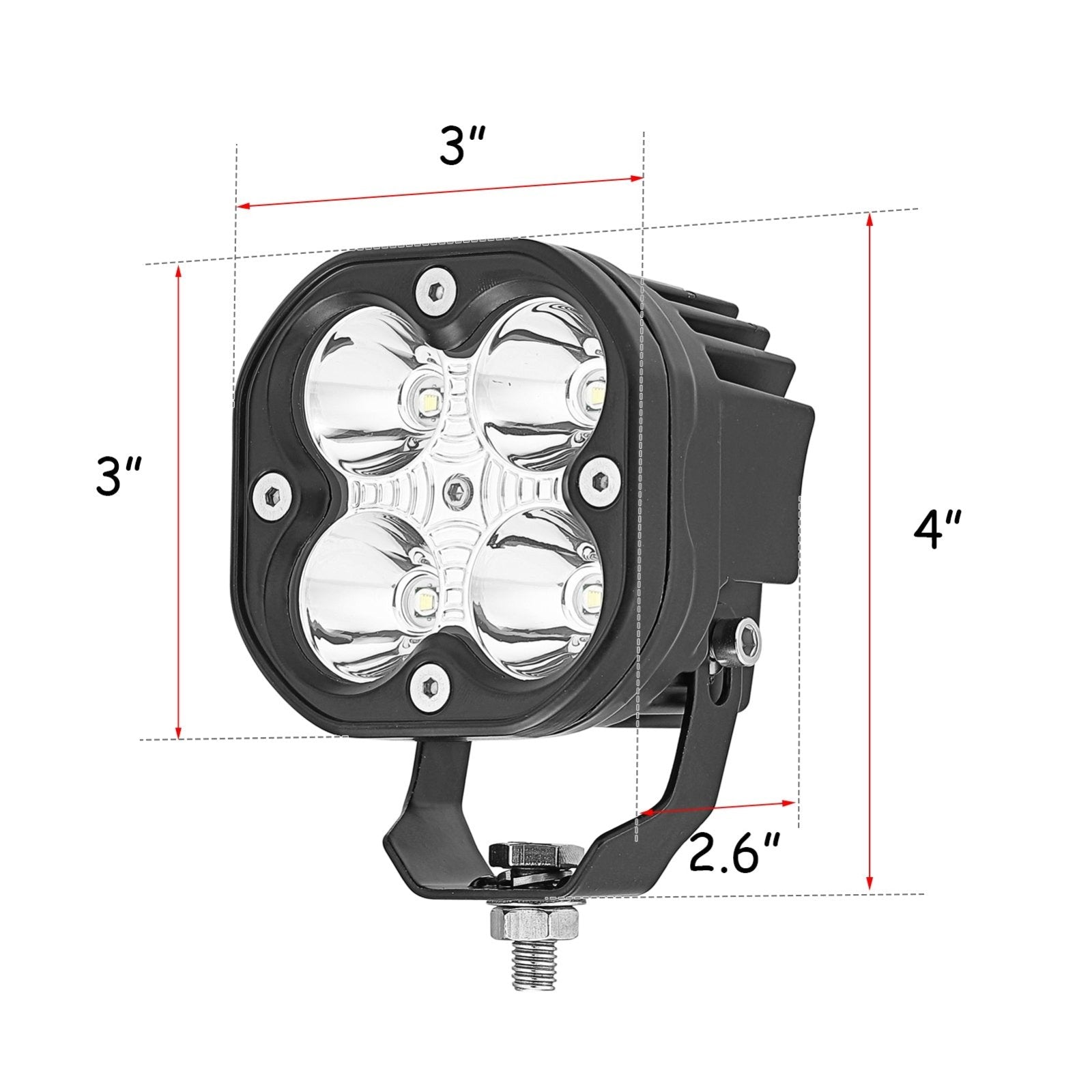 2017 - 2023 Ford F150 Raptor Over Hood Ditch LED Work Lights Brackets Wire Kit - WeiSen - ZT130+70201006+WI001