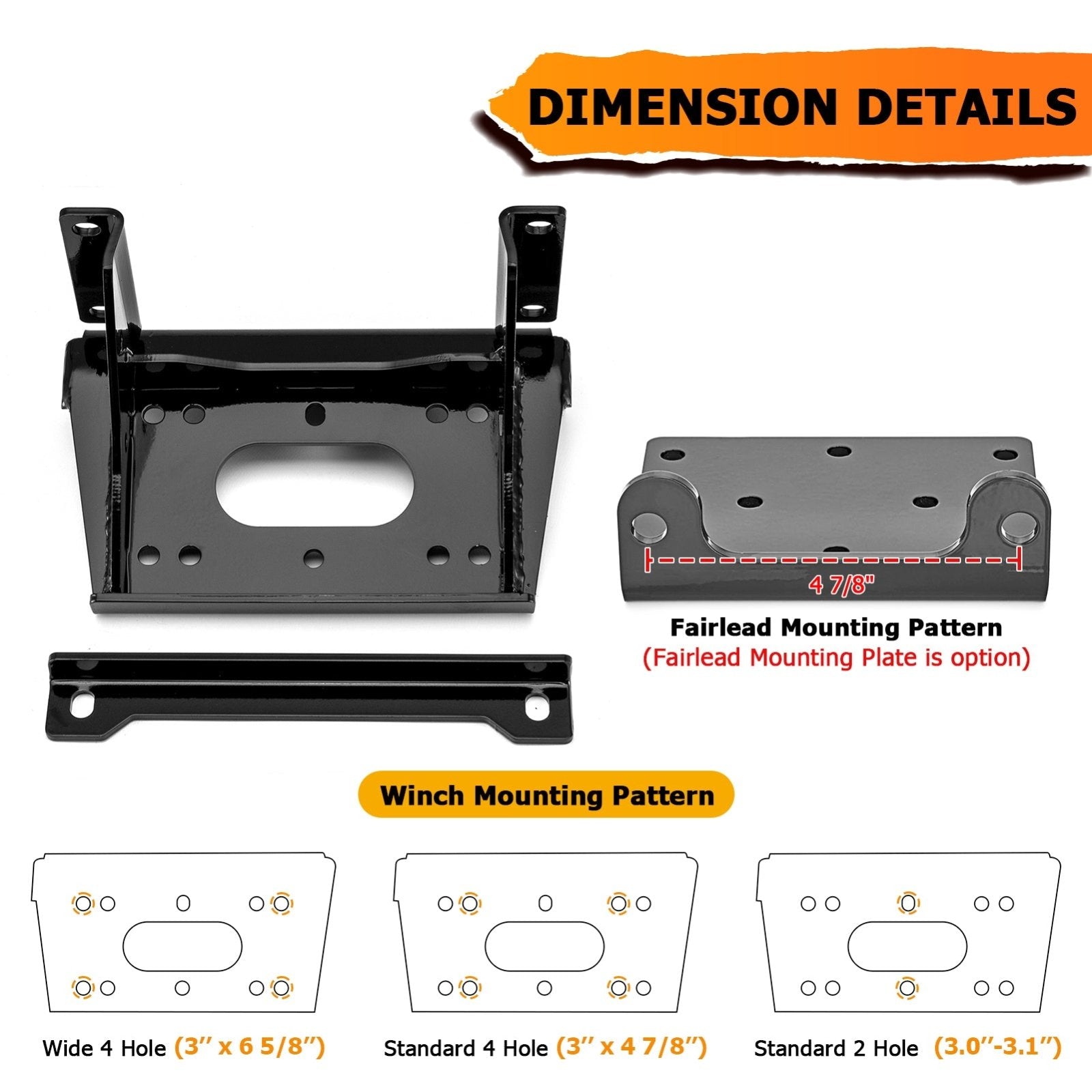 2015-2023 Kawasaki Mule PRO FXT DXT FX DX Heavy Duty Steel UTV Winch Mounting Bracket - Weisen