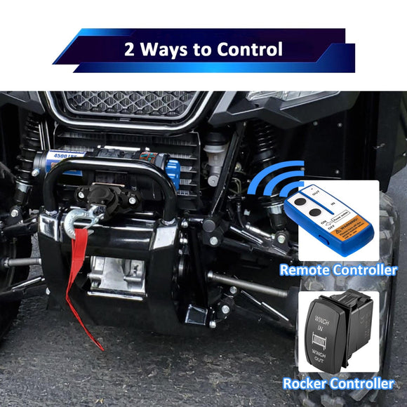 2015 - 2023 Honda Pioneer 500 520 UTV ATV 4500lb 12V Electric Winch Kit - WeiSen - 80310025