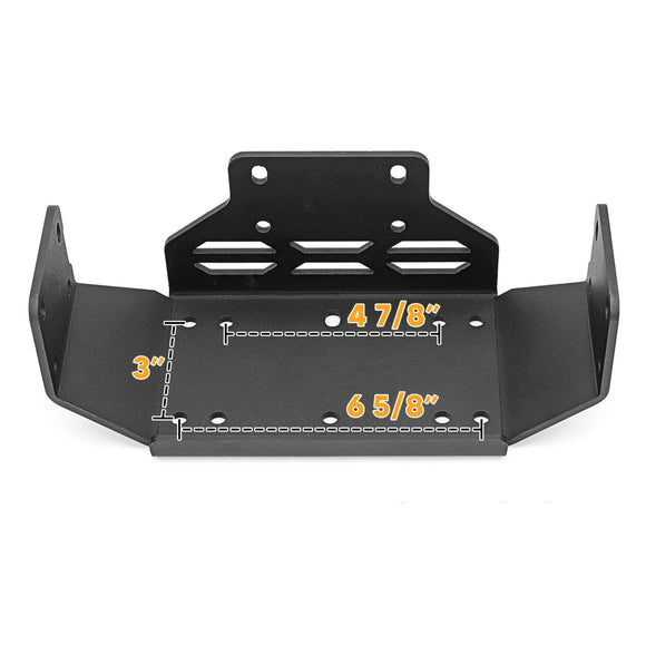 2015 - 2023 Honda Pioneer 500 520 Front Bumper Heavy Duty Winch Mount Bracket Plate - WeiSen - ZT090