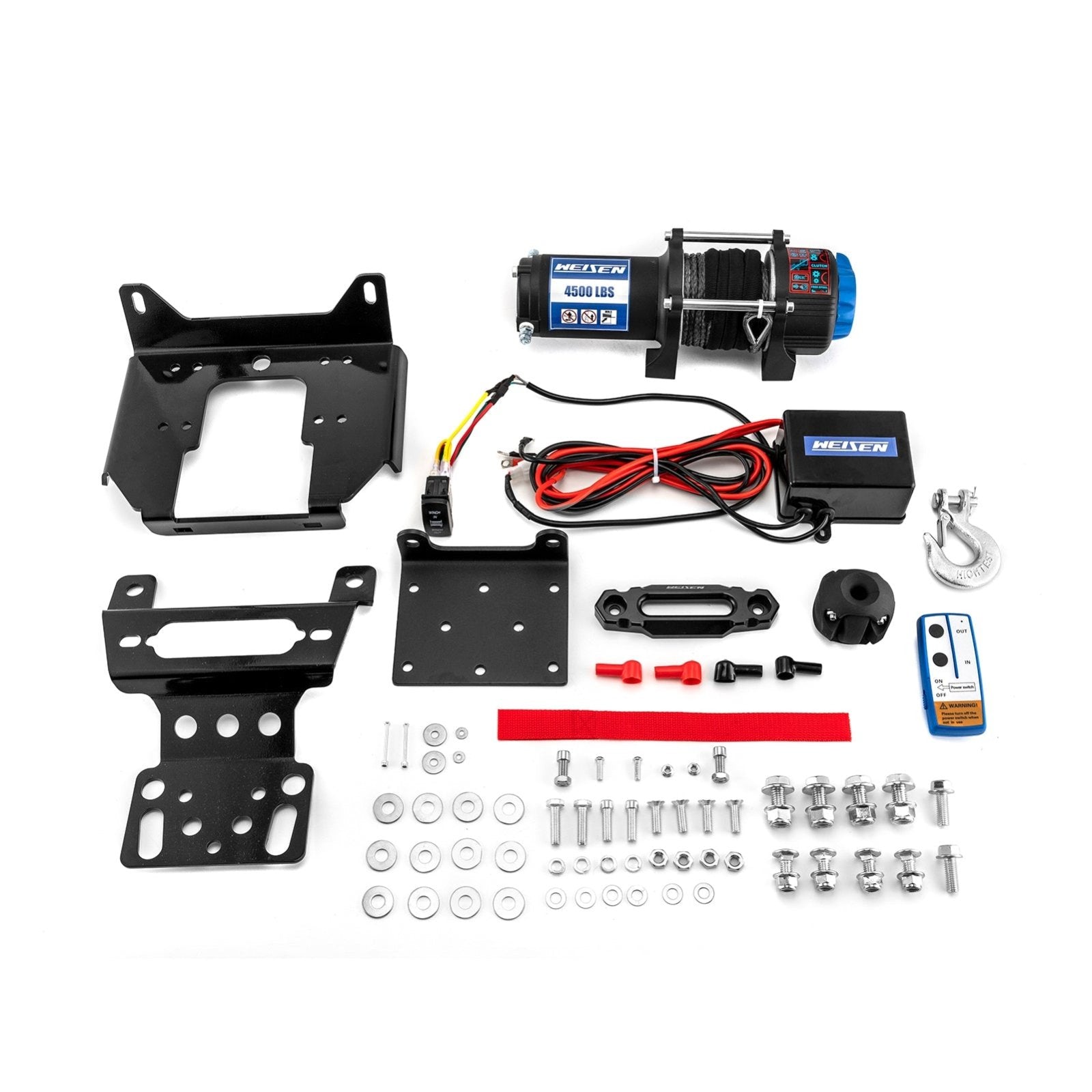 2015+ Polaris RZR 900 1000 Turbo General 1000 XP 1000 UTV ATV 4500lb 12V Electric Winch Kit - Weisen