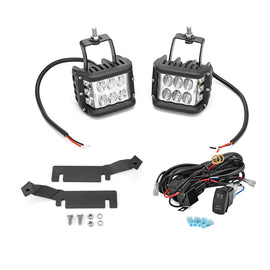 2016 - 2017 Ford Explorer Hood Hinge LED Work Light + Mount Bracket + Wiring Harness Kit - WeiSen - 70104055+70201003+70203009