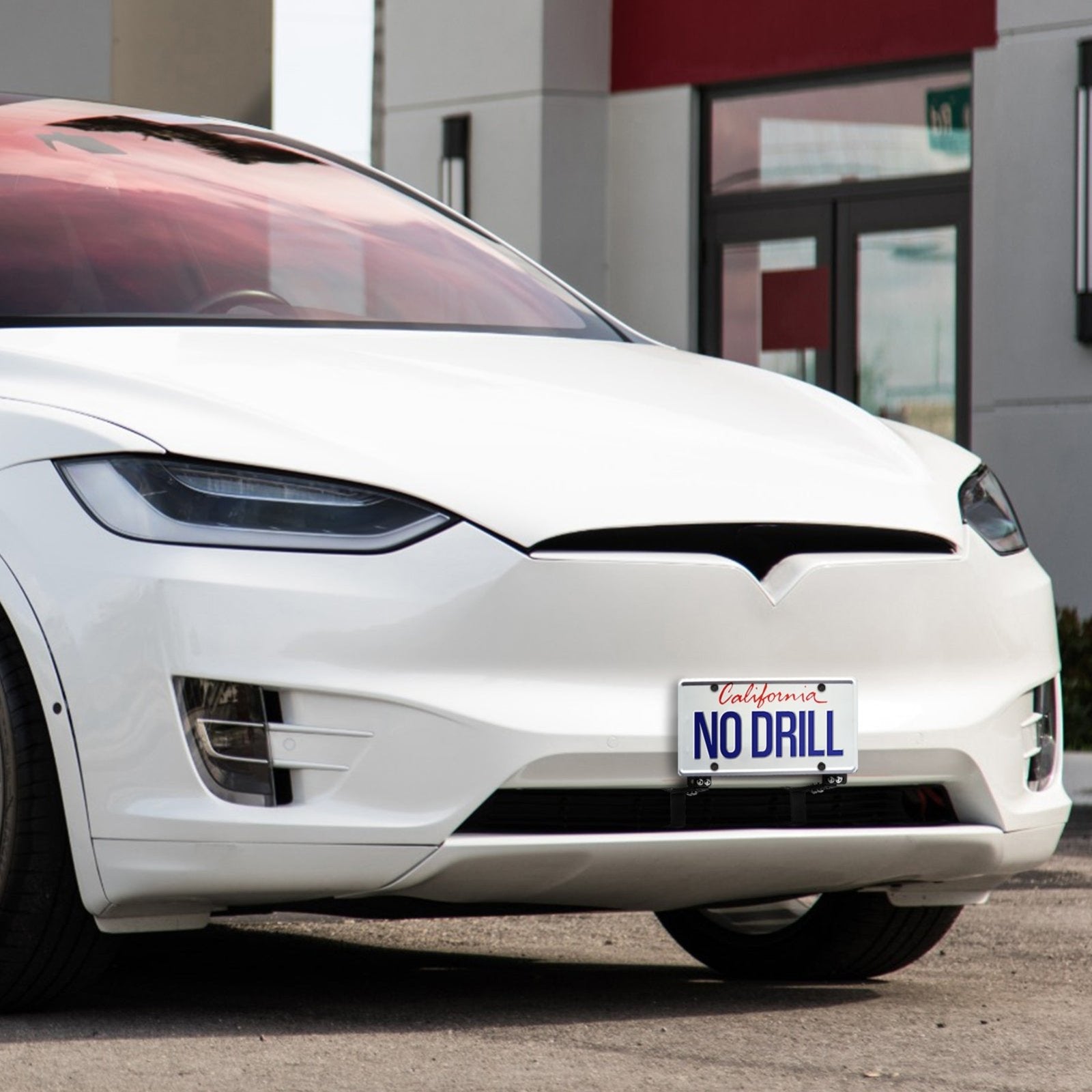 2016-2020 Tesla Model X Front License Plate Holder Bracket No Drill Quick Release - Weisen