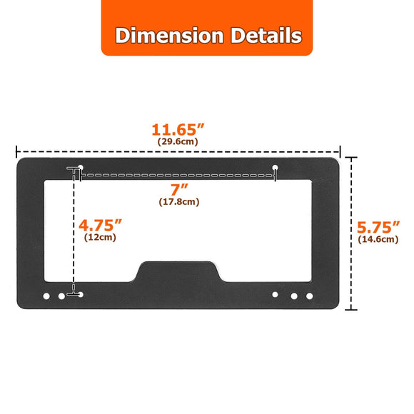 2016 - 2020 Tesla Model X Front License Plate Holder Bracket No Drill Quick Release - WeiSen - 70302014