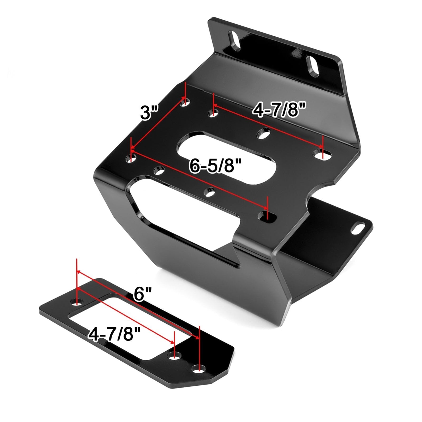 2016 - 2024 Honda Pioneer 1000/1000 - 5 Bumper Winch Mounting Plate Bracket Kit - WeiSen - 80106011