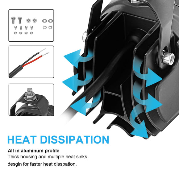 2016 - 2023 Can - Am Defender Maverick X3 Trail A - Pillar LED Light Pods Mount Brackets Kit - WeiSen - ZT041+70201006+WI005 - A