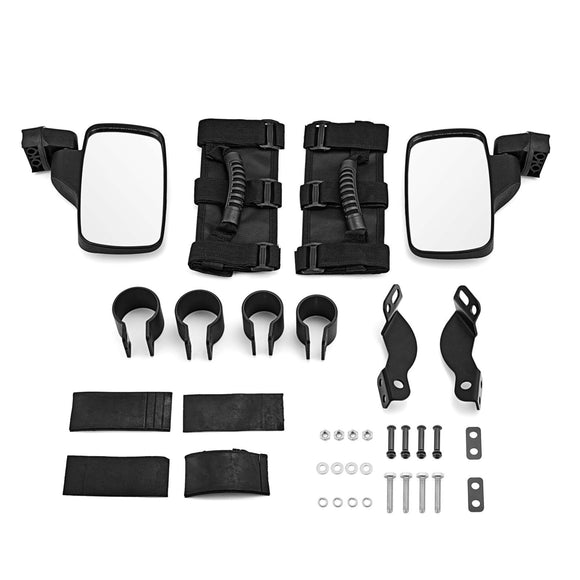 2016 - 2024 Polaris General 1000 - 4/1000 Side Rear View Mirror Set Roll Bar Clamp - WeiSen - 80301022