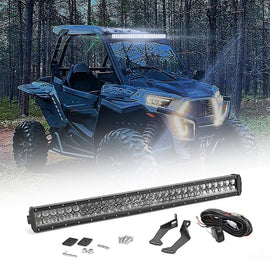 2014 - 2023 Polaris RZR XP1000 900 Straight 32" LED Light Bar Spot Bracket Wire Kit - WeiSen - ZT007 - A+LED005 - WI004