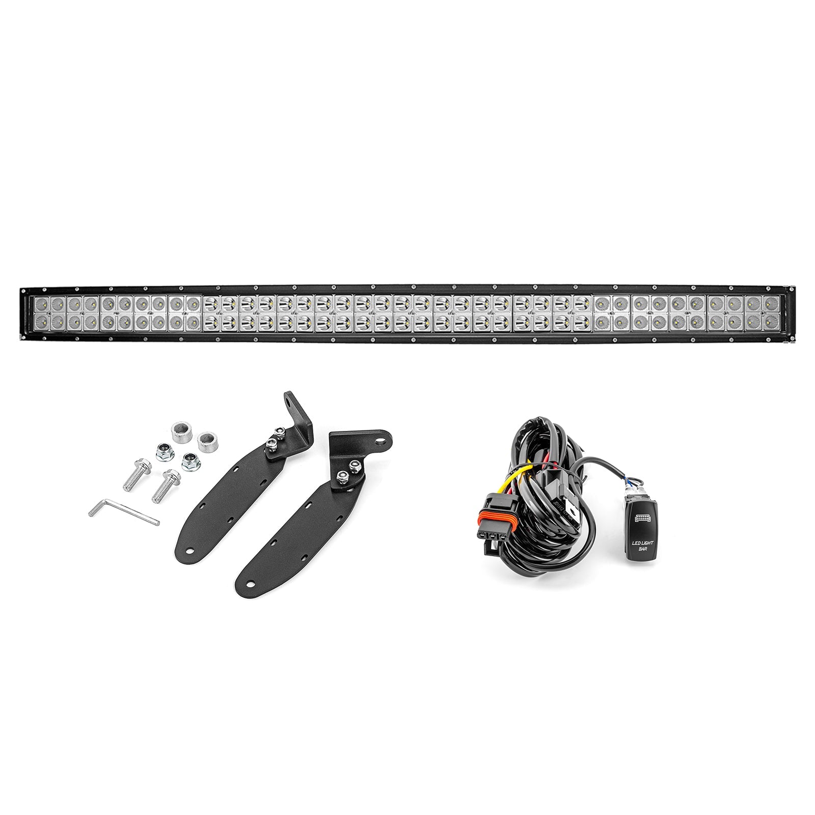 2016-2023 Polaris RZR 900 XP1000 Roof 42" Curved LED Light Bar Kit w/ Pulse Bus Bar - Weisen