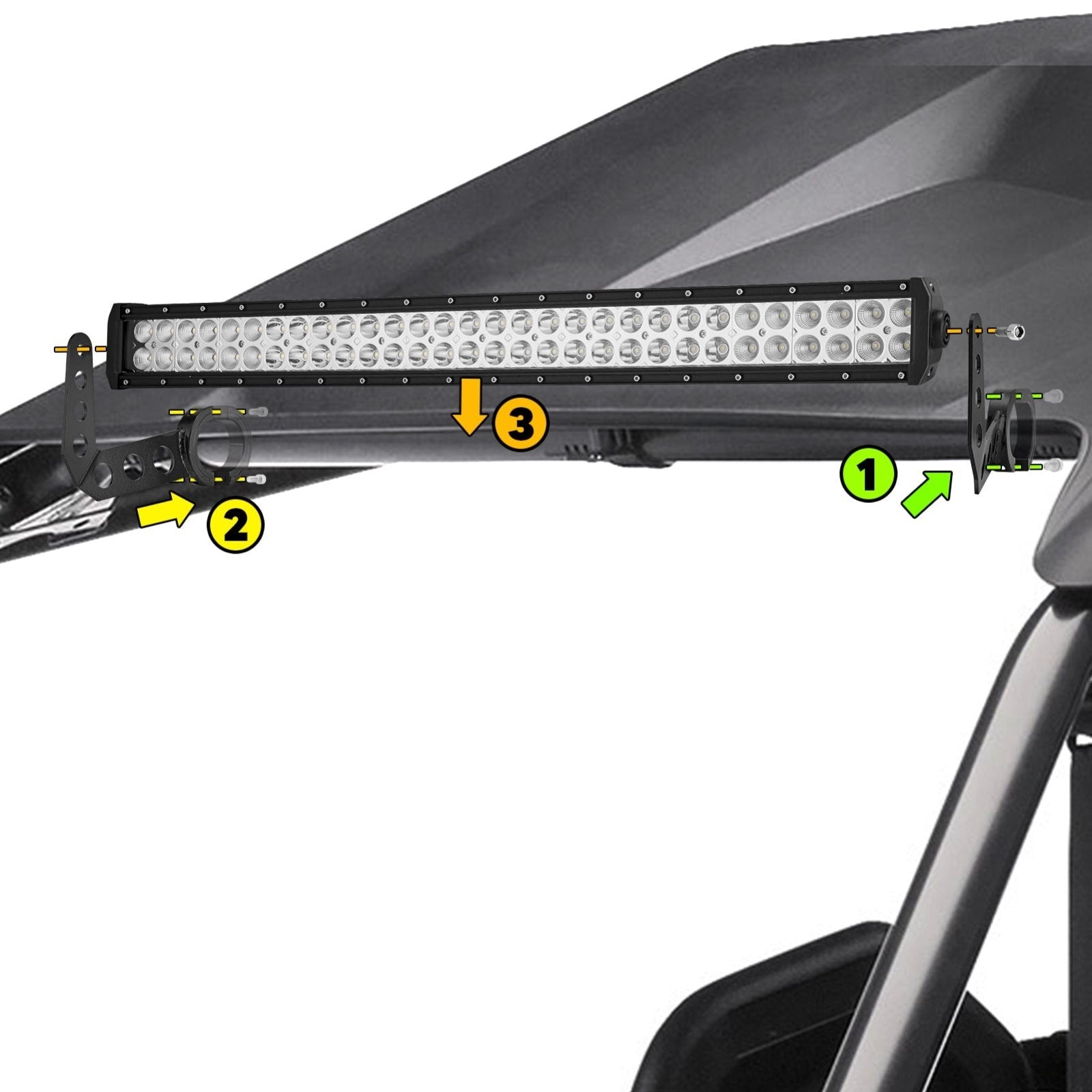 20162023 Yamaha YXZ1000R Roof Roll Cage 32" Straight LED Light Bar Mo Weisen