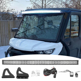 2016+ Can - Am Defender Maverick Pro - Fit Cage 52" LED Light Bar Upper Roof Brackets - WeiSen - ZT176 - L13 - W2+WI008