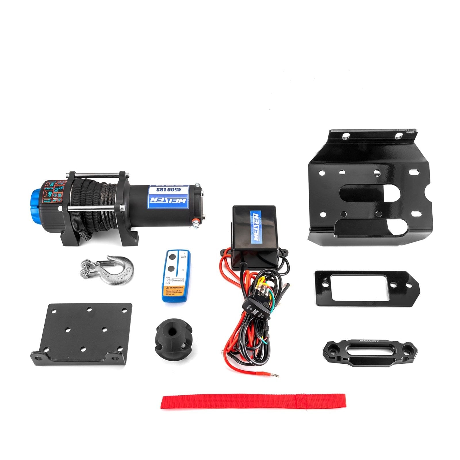 2016+ Honda Pioneer 1000/1000-5 All Models UTV ATV 4500lb 12V Electric Winch Kit - Weisen