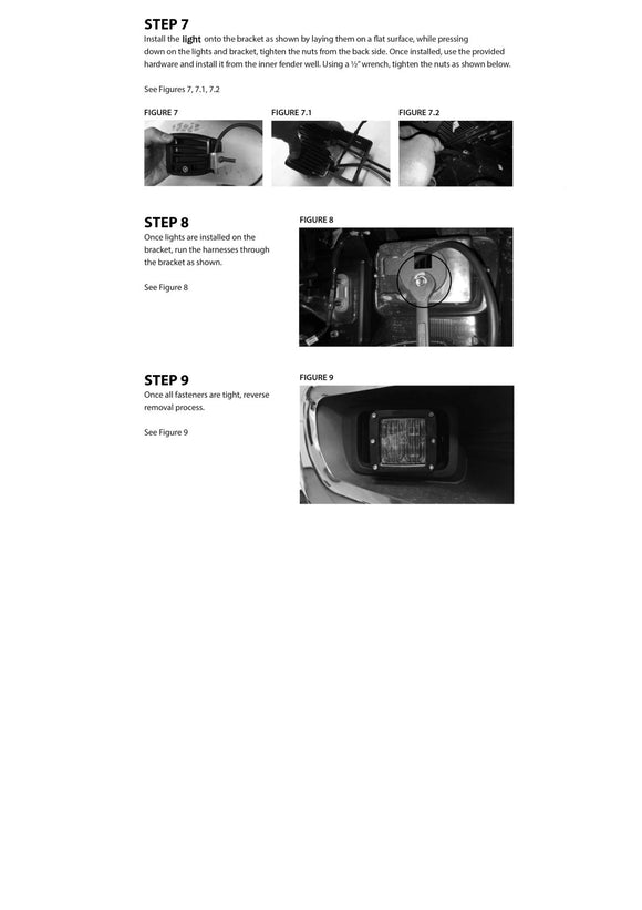 2017 - 2019 Ford F250/F350/F450/F550 Super Duty Front Bumper Light Pod Mount Bracket - WeiSen - ZT131