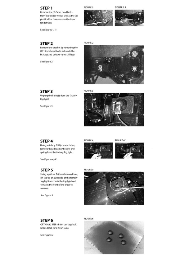 2017 - 2019 Ford F250/F350/F450/F550 Super Duty Front Bumper Light Pod Mount Bracket - WeiSen - ZT131