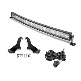 2017 - 2020 Ford F150 Raptor Bumper 42" Curved LED Light Bar Bracket Mount Wire Kit - WeiSen - 70102044+70202009