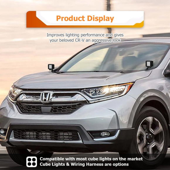 2017 - 2022 5th Gen Honda CR - V Heavy Duty Steel Hood Hinge LED Work Light Mount Bracket - WeiSen - 70104049