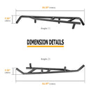 2017 - 2024 Can Am Maverick X3 1.75" Diameter Steel Tubing Nerf Bars Rock Sliders - WeiSen - 80311001