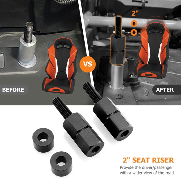 2017 - 2024 Can Am Maverick X3 2Pcs Bolt - on 2" Seat Riser Brackets Mount - WeiSen - 80303002