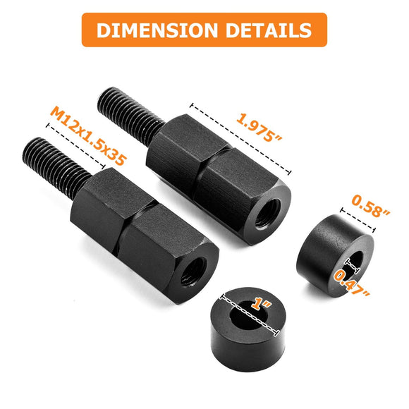 2017 - 2024 Can Am Maverick X3 2Pcs Bolt - on 2" Seat Riser Brackets Mount - WeiSen - 80303002