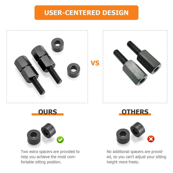 2017 - 2024 Can Am Maverick X3 2Pcs Bolt - on 2" Seat Riser Brackets Mount - WeiSen - 80303002