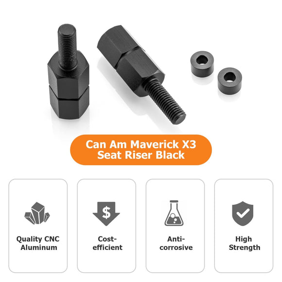 2017 - 2024 Can Am Maverick X3 2Pcs Bolt - on 2" Seat Riser Brackets Mount - WeiSen - 80303002