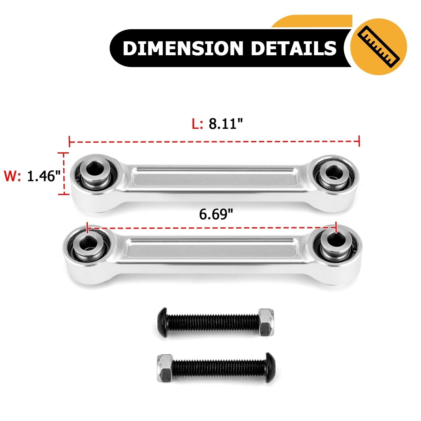 2017-2023 Can-Am Maverick X3 6061 Aluminum Rear Sway Bar Links - Weisen