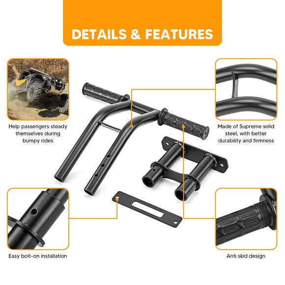 2017 - 2024 Can Am Maverick X3/Maverick X3 Max Adjustable Front Passenger Grab Handle - WeiSen - 80302002