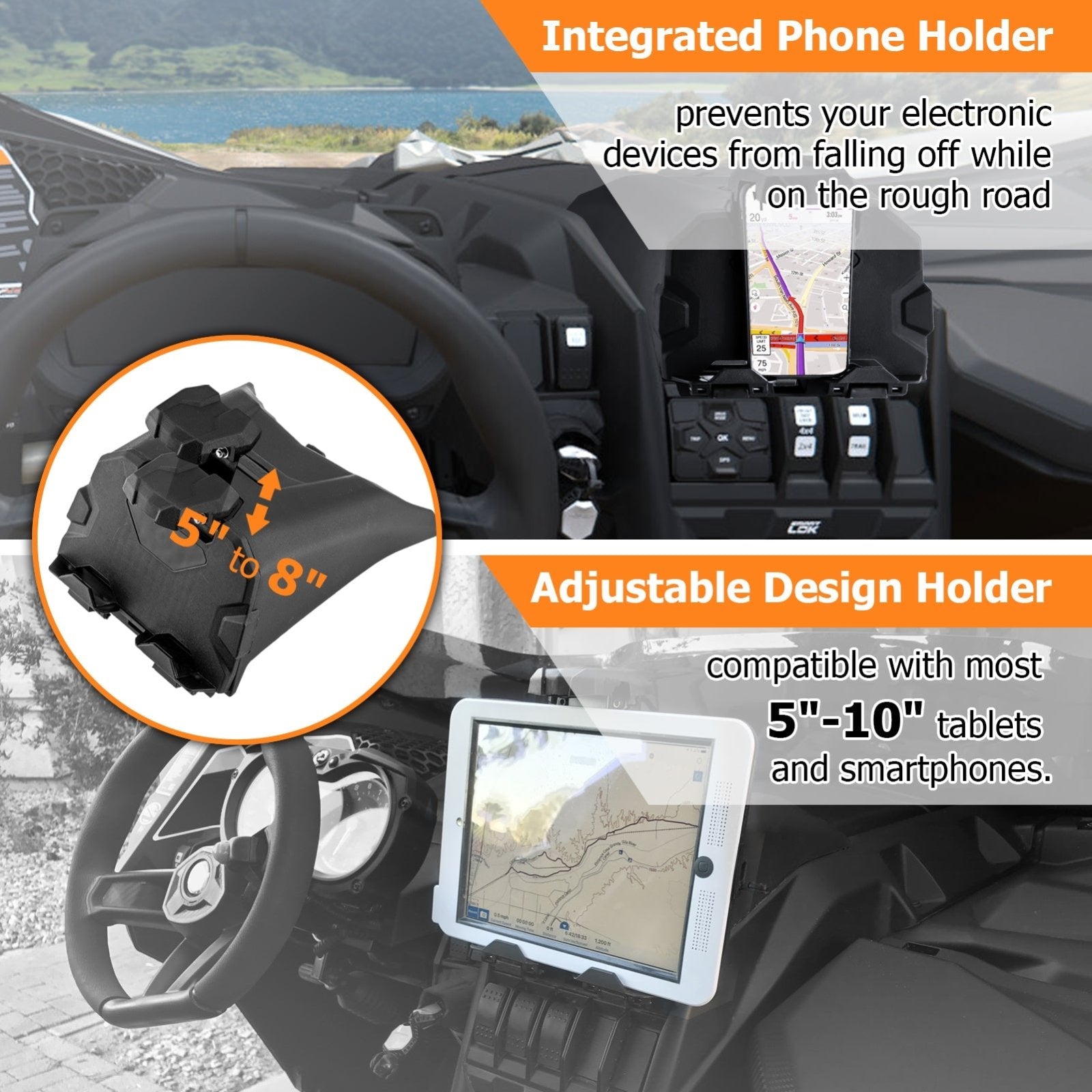 2017-2023 Can Am Maverick X3 All Models Electronic Device Tablet Holder GPS Mount - Weisen