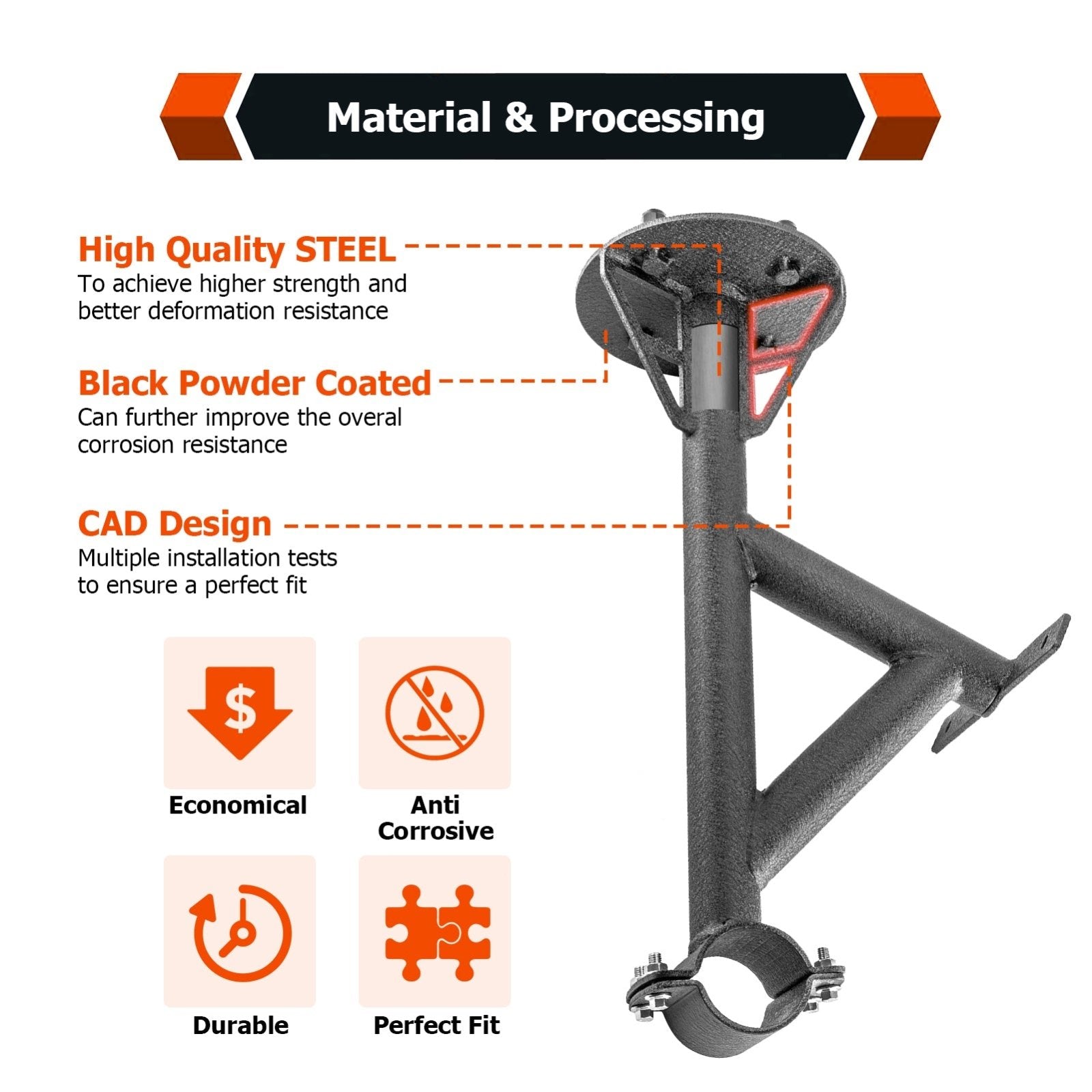 2017-2023 Can Am Maverick X3 Heavy Duty Steel UTV Spare Tire Carrier Mount - Weisen