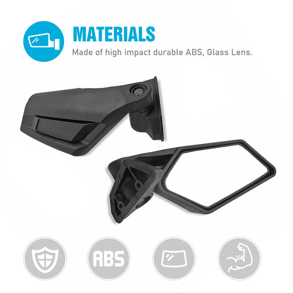 2017 - 2024 Can - am Maverick X3 Max MR Break Away Rear Racing Side View Mirrors - WeiSen - ZT008 - A