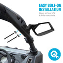 2017 - 2024 Can - am Maverick X3 Max MR Break Away Rear Racing Side View Mirrors - WeiSen - ZT008 - A