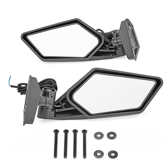 2017 - 2024 Can Am Maverick X3 Racing Side View Mirrors w/ LED Turn Signal Lights - WeiSen - 80301028