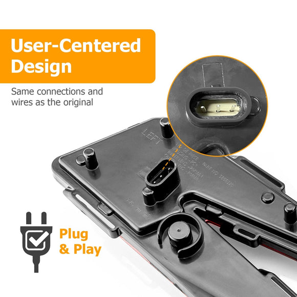 2017 - 2024 Can Am Maverick X3/Maverick X3 Max Rear Brake Lights Taillights Assembly - WeiSen - 80203007