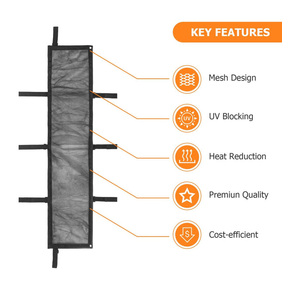 2017 - 2024 Can - Am Maverick X3/X3 Max Rear Windshield Mesh Window Shade Shield Net - WeiSen - 80320018
